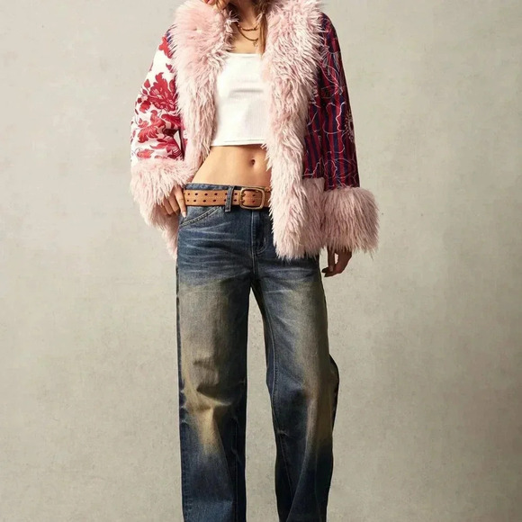 Multicolor Casual Women's Vacation Woven Long Sleeve Regular Jacket - Picture 3 of 8